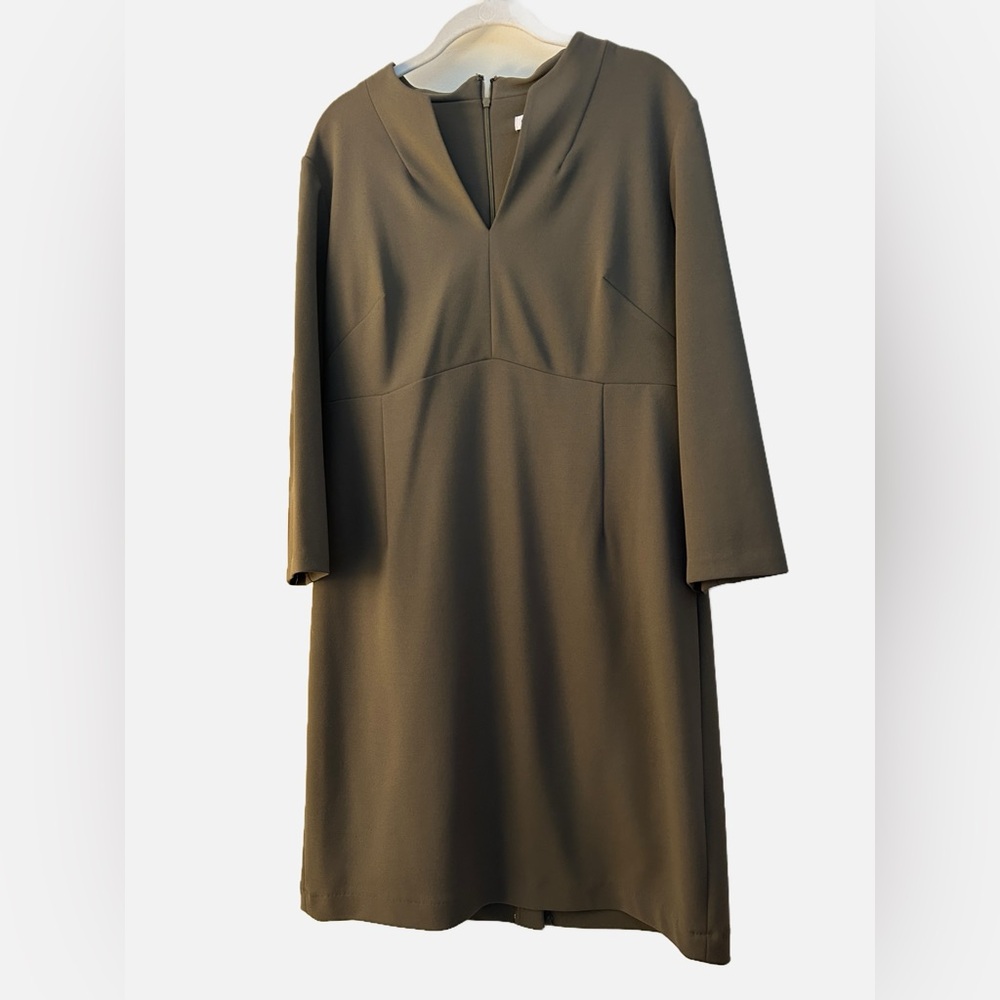 Calvin Klein Army Green Tailored Dress | NEW No Tags